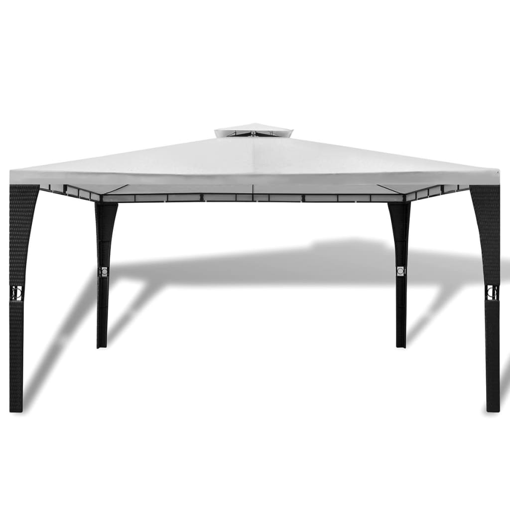 Paviljong med tak 3x4 m kremhvit