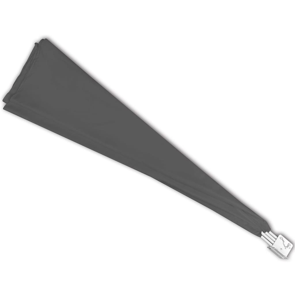 Sammenleggbar sidemarkise for balkong grå 140x140 cm