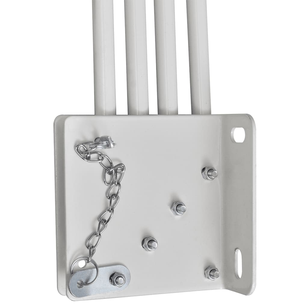 Sammenleggbar sidemarkise for balkong krem 210x210 cm