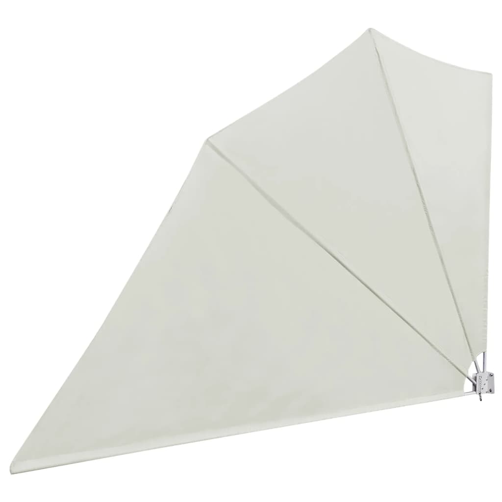 Sammenleggbar sidemarkise for balkong krem 160x240 cm