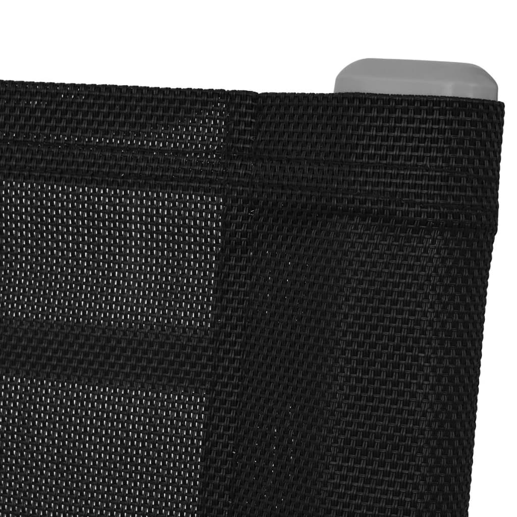 Gyngestoler for hage 2 stk stål og textilene svart