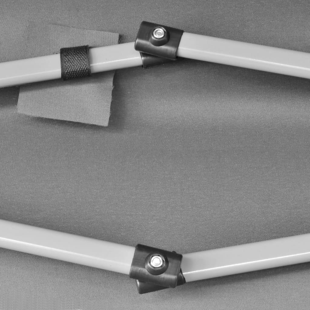 Popup partytelt sammenleggbart sekskantet grå 3,6x3,1 m