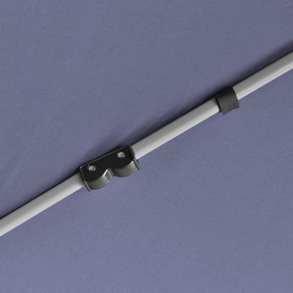 Sekskantet popup partytelt med 6 sidevegger mørk blå 3,6x3,1 m