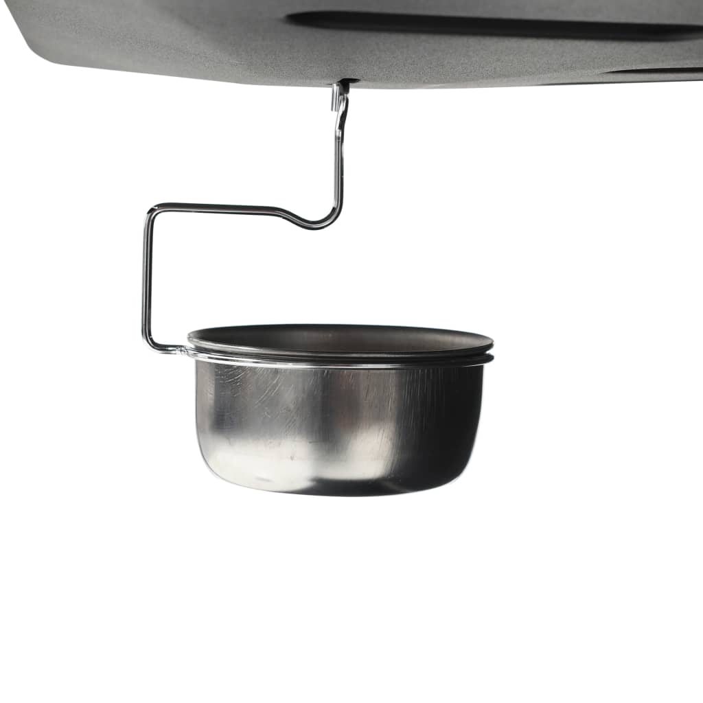 Gassgrill med 6 kokesoner stål svart