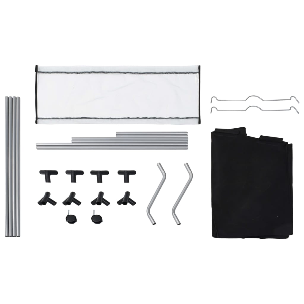 Skittentøyskurv med 3 poser svart stål