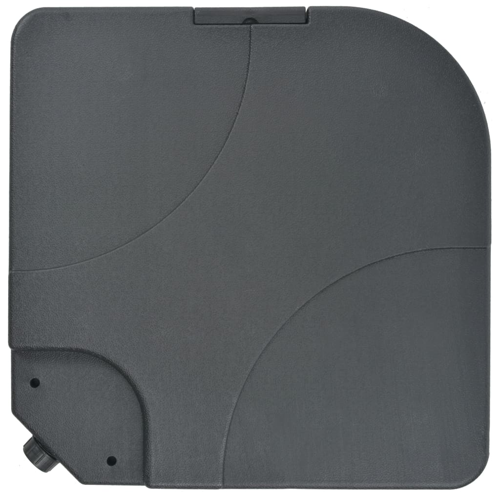 Utendørs parasoll med bærbar base gråbrun