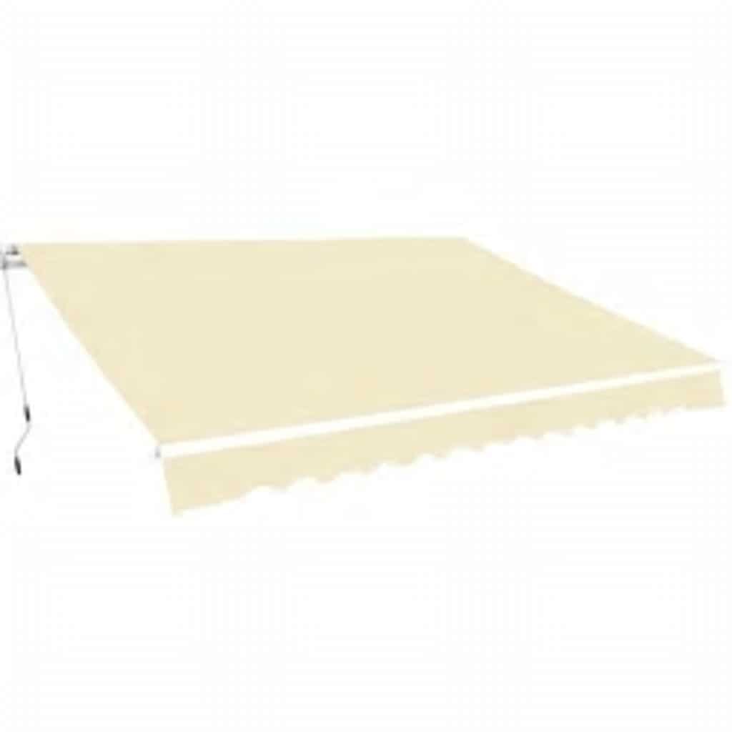 Foldbar markise manuell 600 cm kremhvit