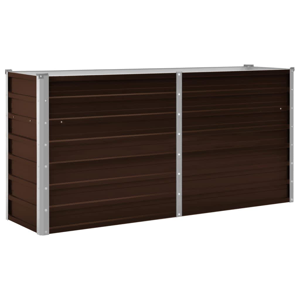 Høybed brun 160x40x77 cm galvanisert stål