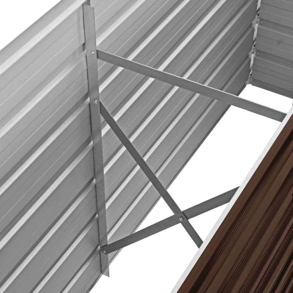 Høybed brun 160x40x77 cm galvanisert stål