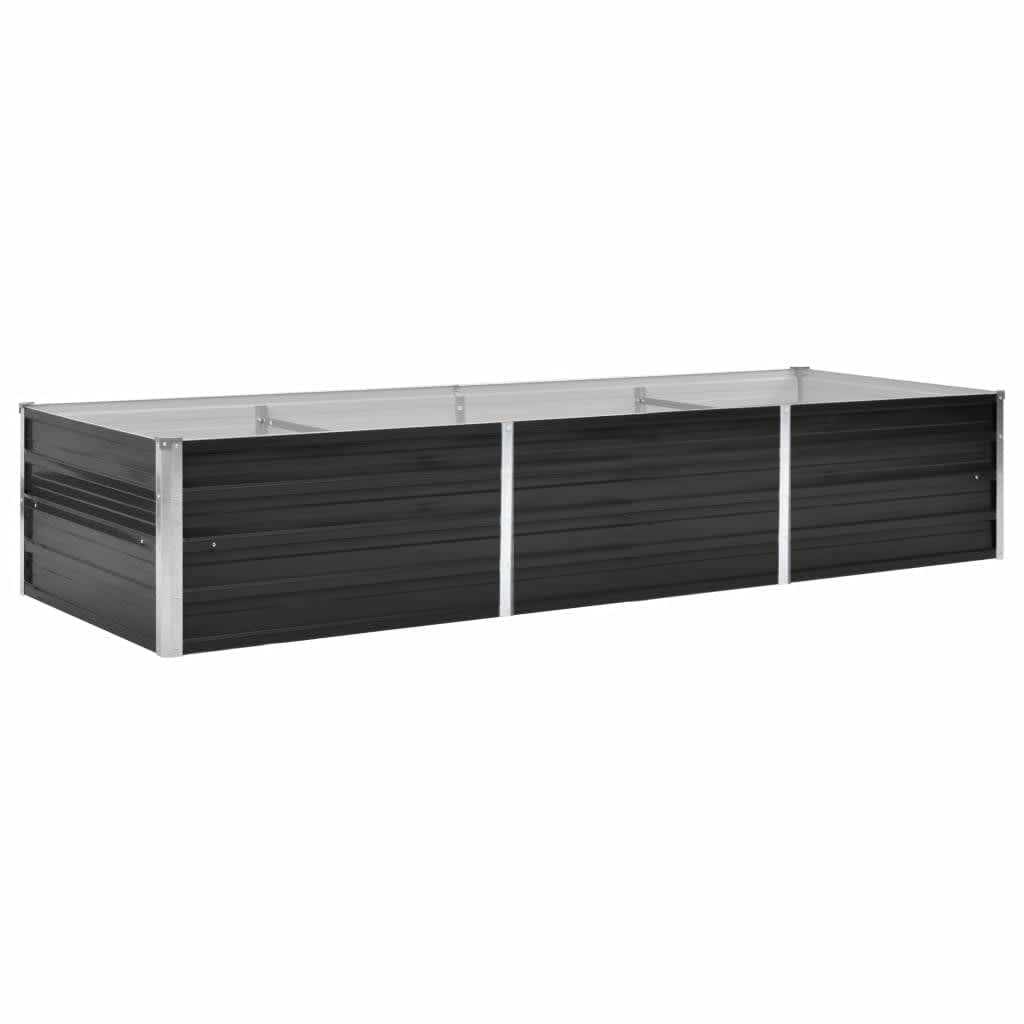 Høybed antrasitt 240x80x45 cm galvanisert stål