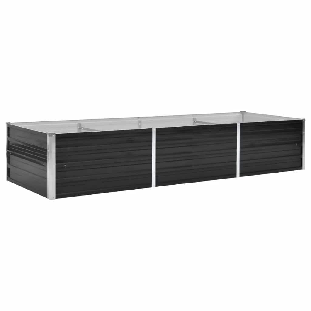 Høybed antrasitt 240x80x45 cm galvanisert stål