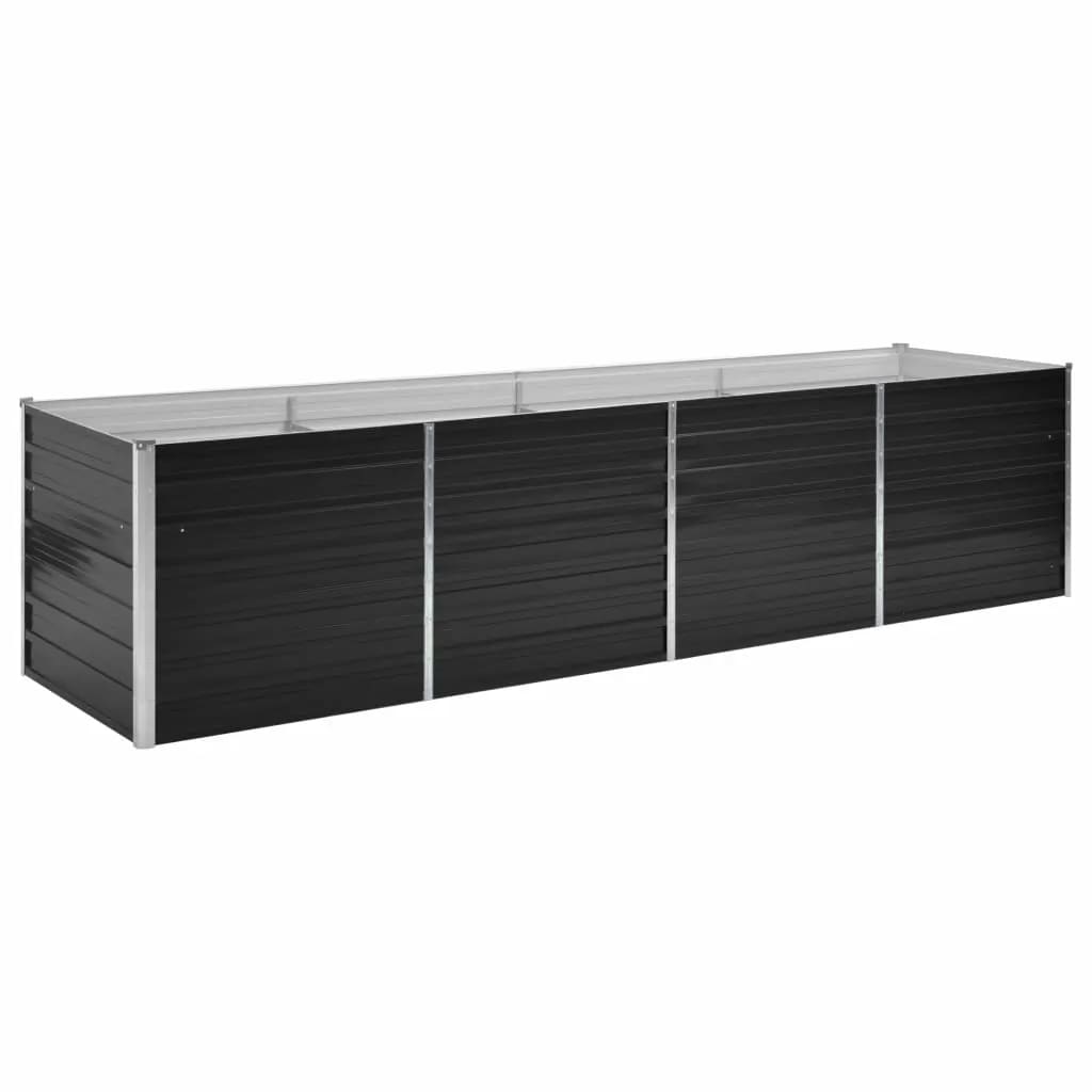 Høybed antrasitt 320x80x77 cm galvanisert stål