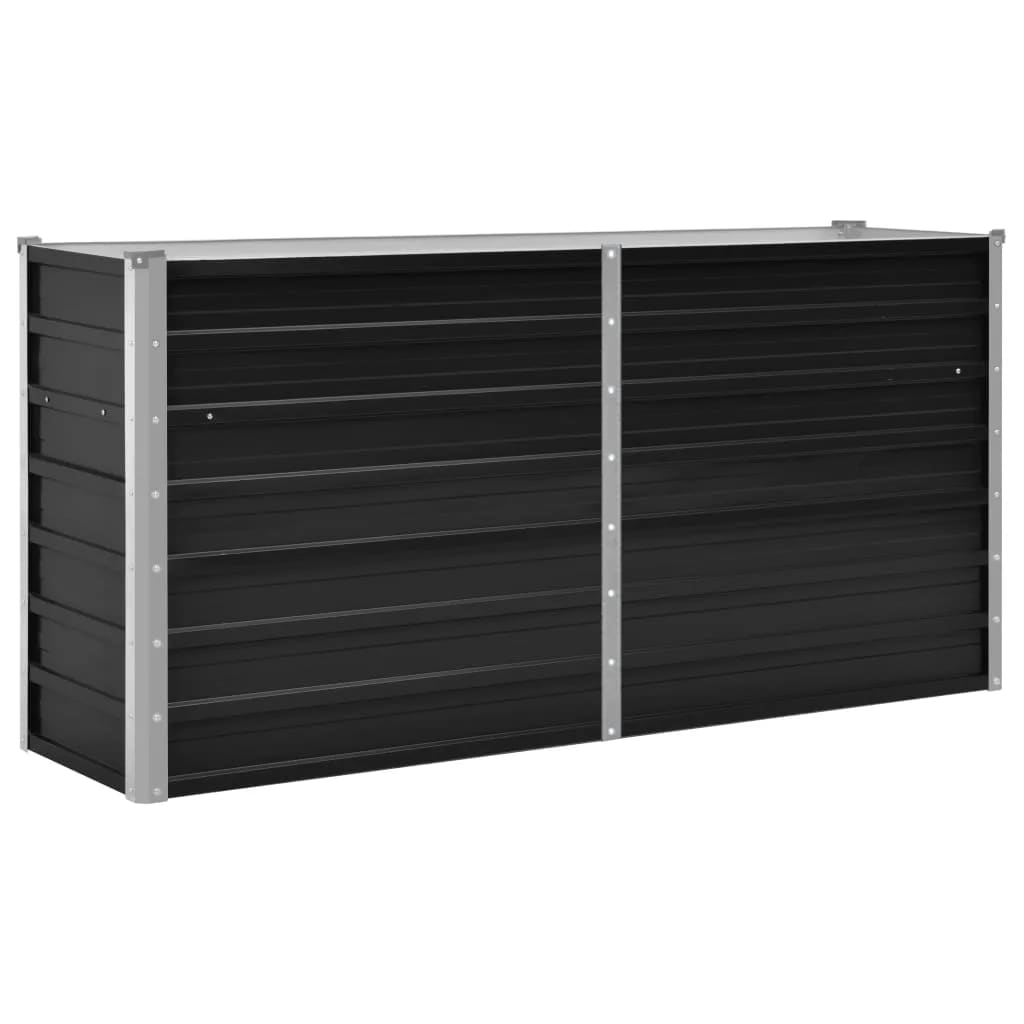 Høybed antrasitt 160x40x77 cm galvanisert stål
