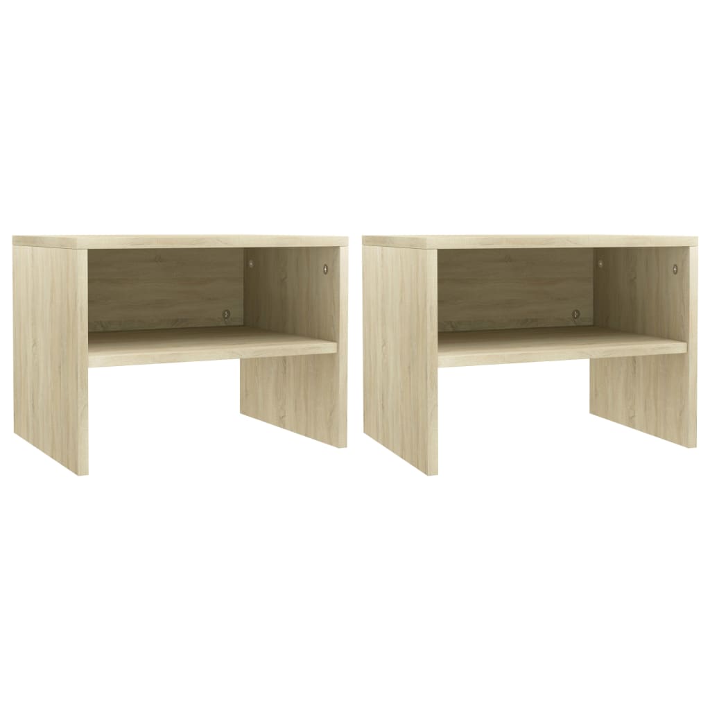 Nattbord 2 stk sonoma eik 40x30x30 cm konstruert tre