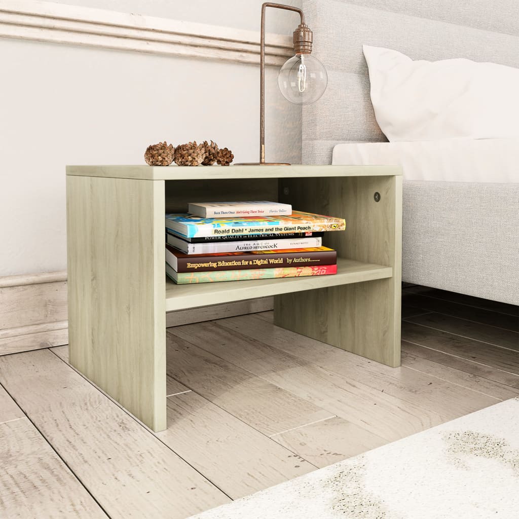 Nattbord 2 stk sonoma eik 40x30x30 cm konstruert tre
