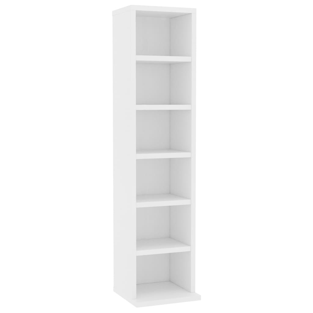 CD-skap hvit 21x20x88 cm konstruert tre
