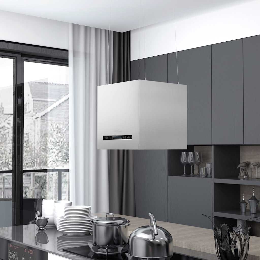 Fritthengende kjøkkenvifte sensor LCD 37 cm rustfritt stål