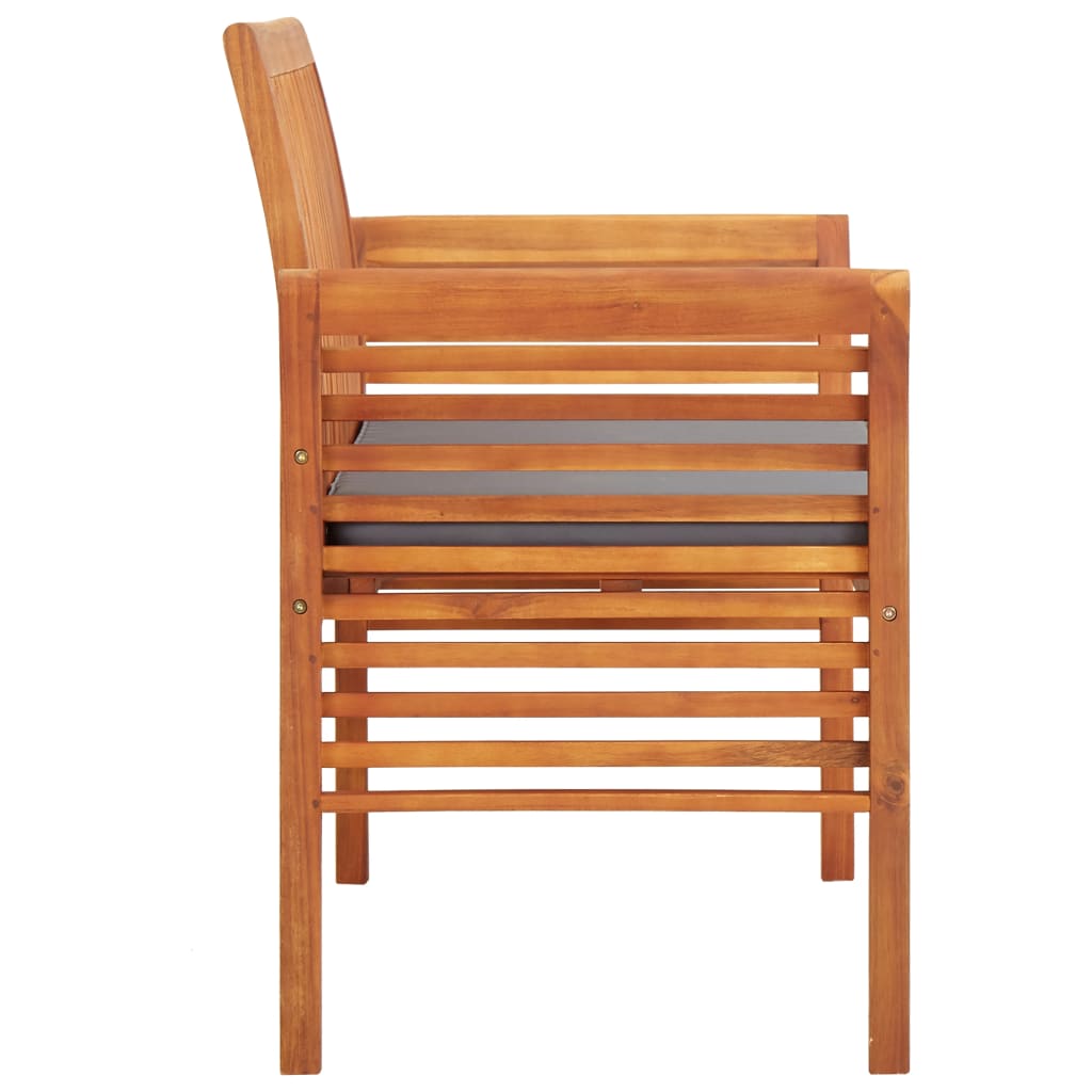 2-seters hagebenk med pute 120 cm heltre akasie