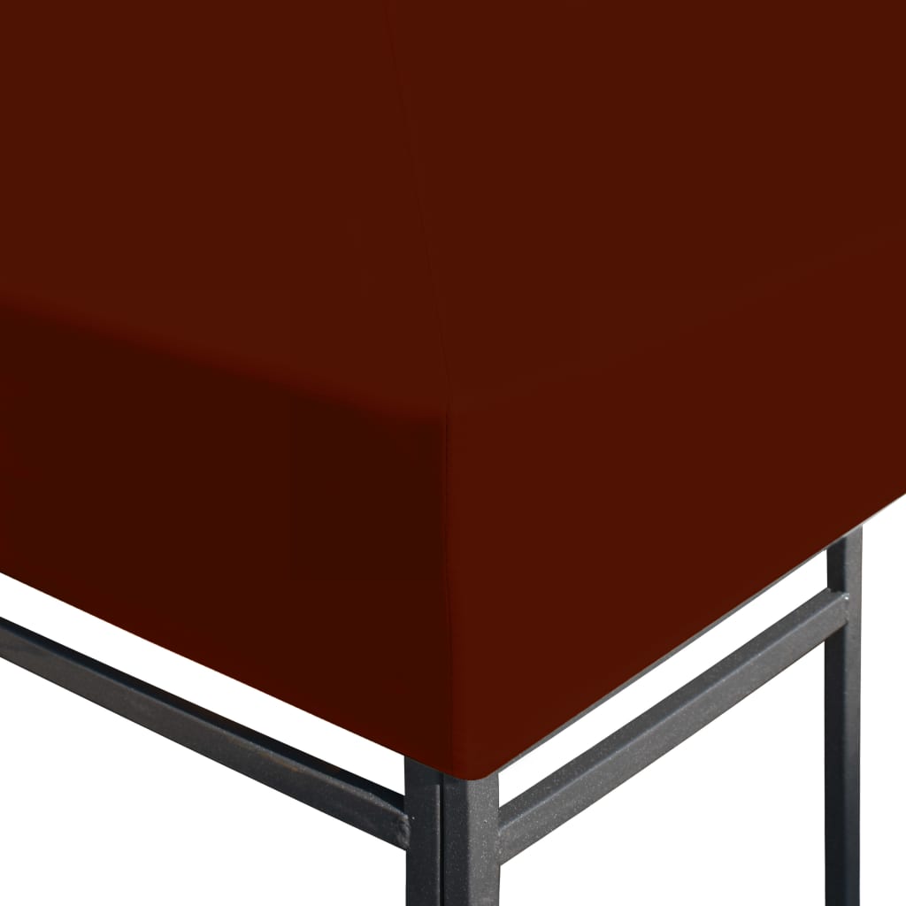 Toppduk til paviljong 310 g/m² 3x3 m terrakotta