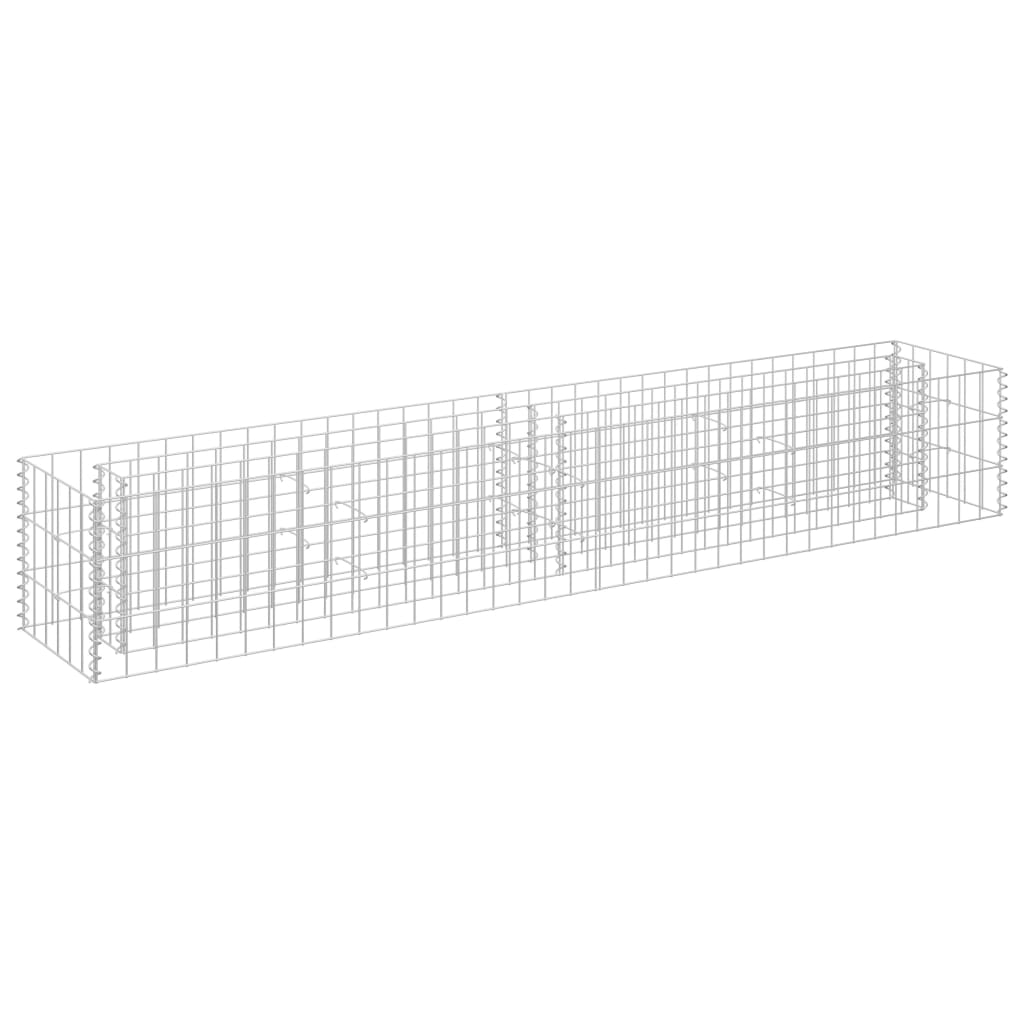 Gabion høybed galvanisert stål 180x30x30 cm