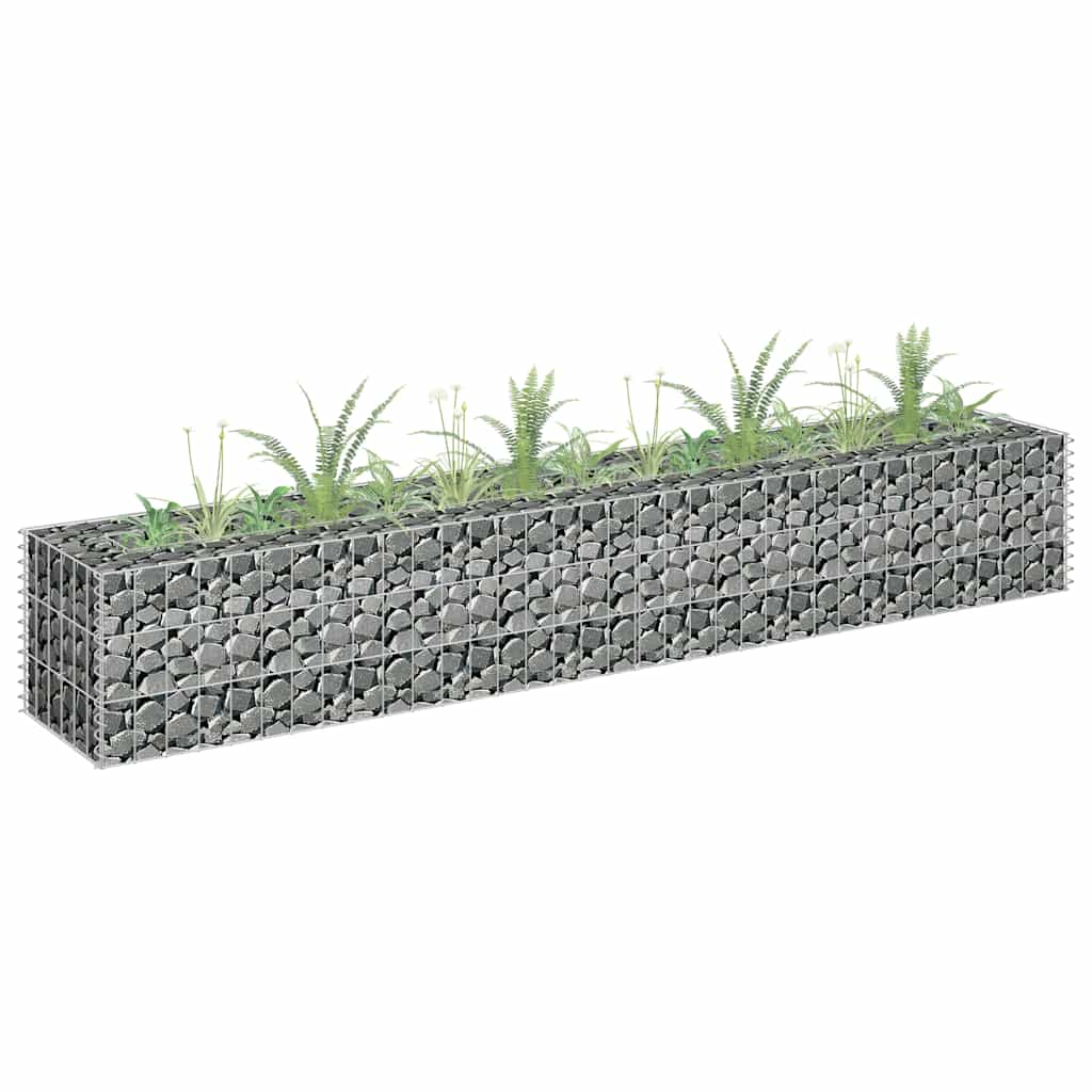 Gabion høybed galvanisert stål 180x30x30 cm