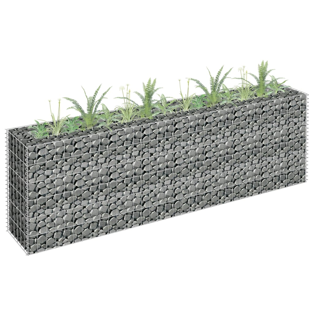 Gabion høybed galvanisert stål 180x30x60 cm