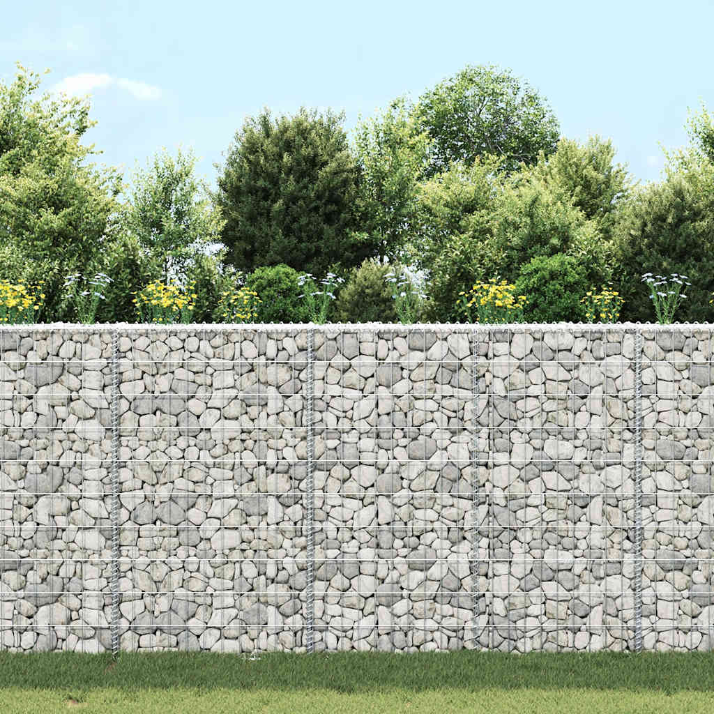 Gabion høybed trapesform galvanisert stål 100x20x100 cm