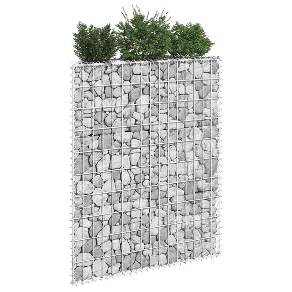 Gabion høybed trapesform galvanisert stål 100x20x100 cm