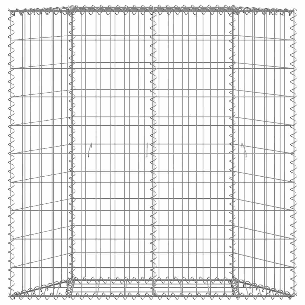 Gabion høybed trapesform galvanisert stål 100x20x100 cm