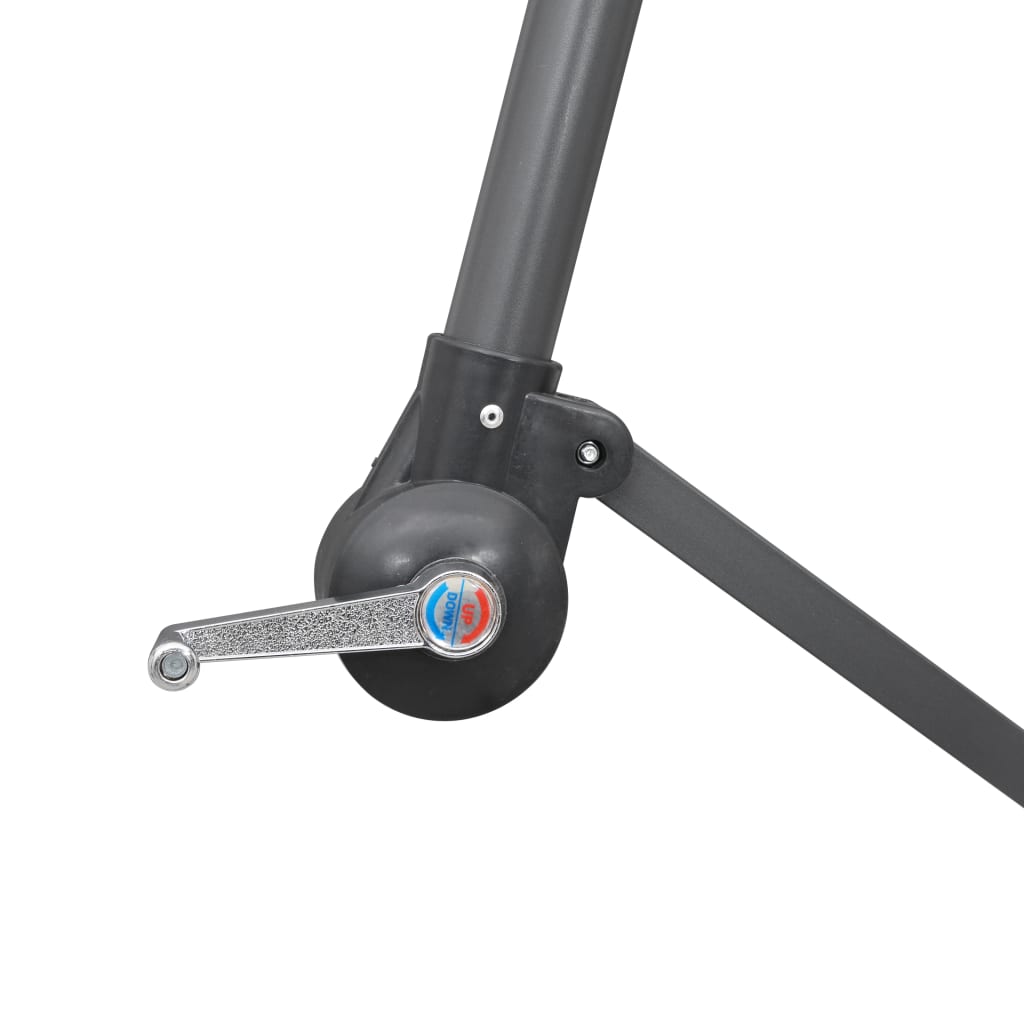 Hengeparasoll svart 3 m aluminiumsstang