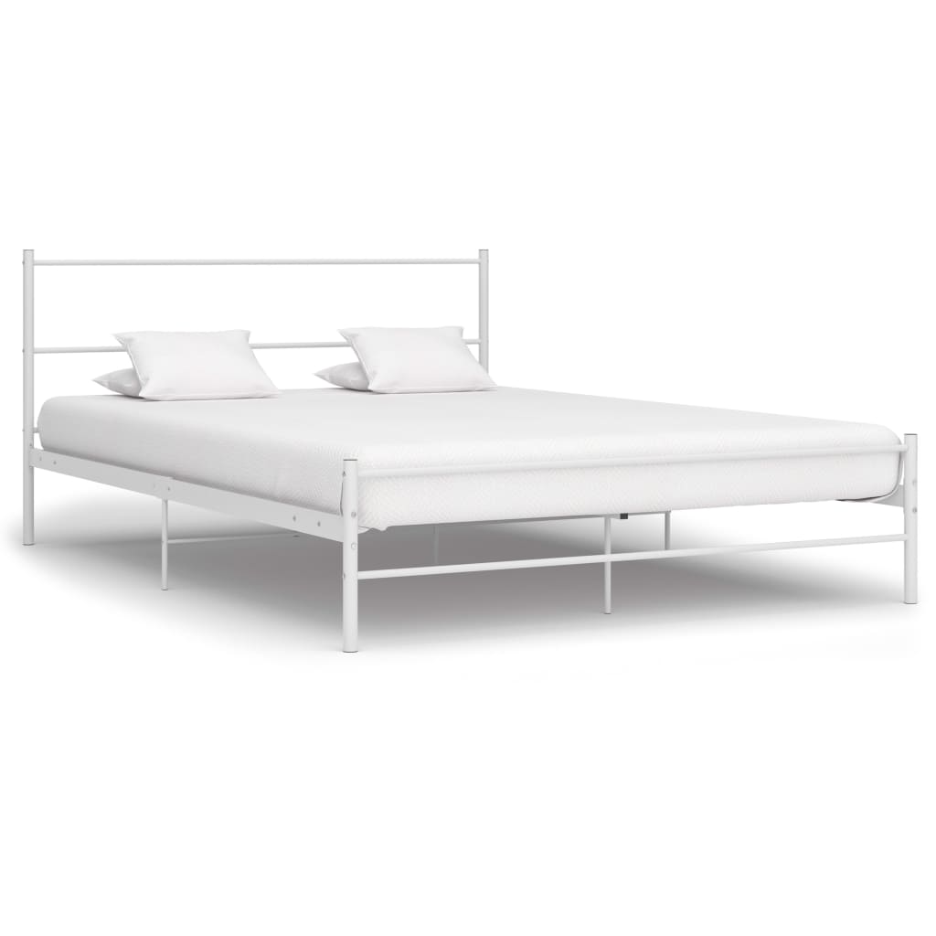 Sengeramme hvit metall 120x200 cm