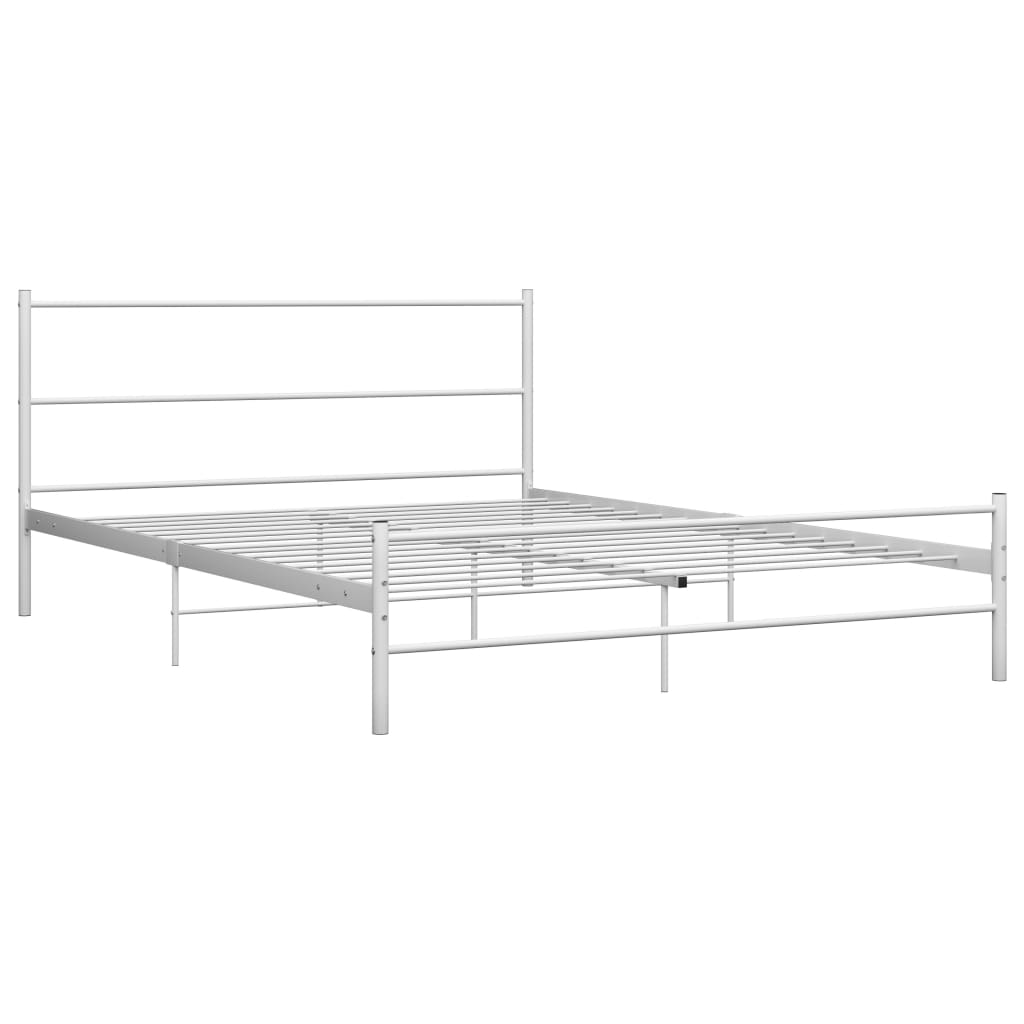 Sengeramme hvit metall 120x200 cm