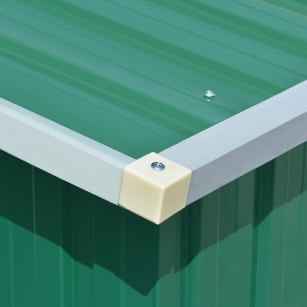 Hageskur grønn 257x990x181 cm galvanisert stål