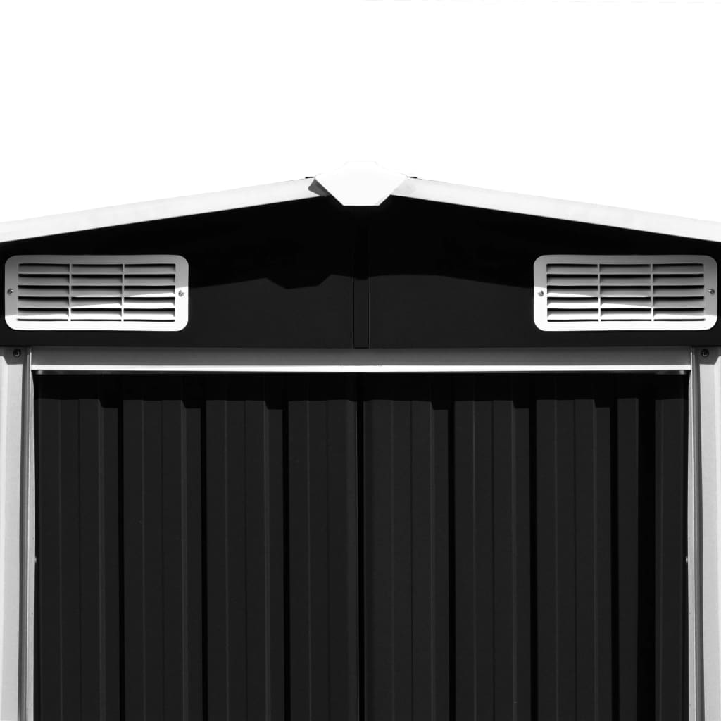 Hageskur antrasitt 257x990x181 cm galvanisert stål