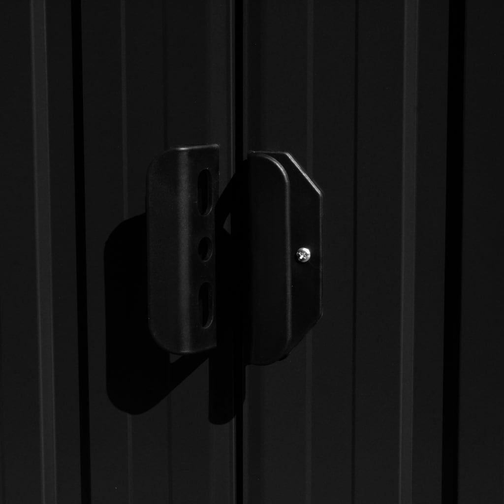 Hageskur antrasitt 257x990x181 cm galvanisert stål