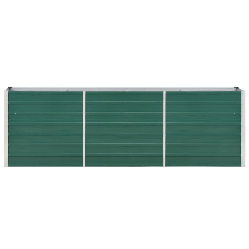Høybed galvanisert stål 240x40x77 cm grønn