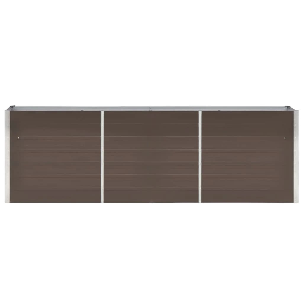 Høybed galvanisert stål 240x40x77 cm brun