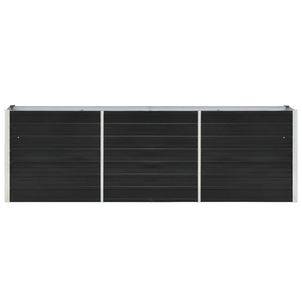 Høybed galvanisert stål 240x40x77 cm antrasitt