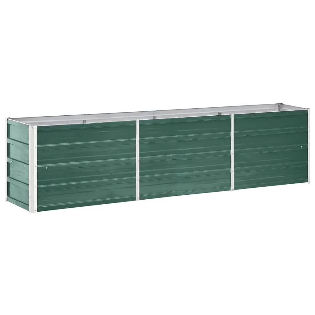 Høybed galvanisert stål 240x40x45 cm grønn