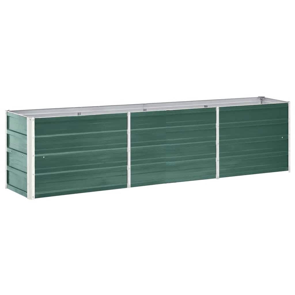 Høybed galvanisert stål 240x40x45 cm grønn