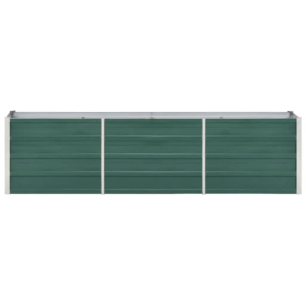 Høybed galvanisert stål 240x40x45 cm grønn