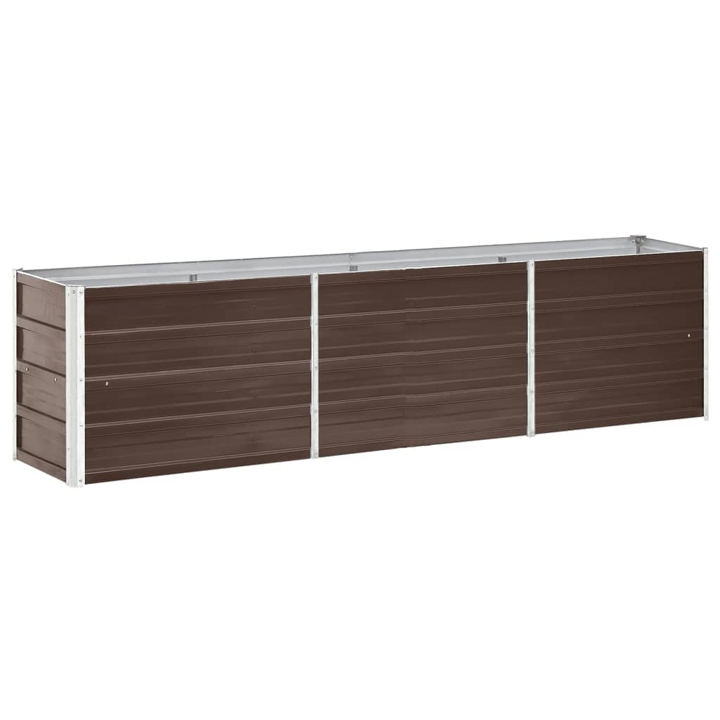 Høybed galvanisert stål 240x40x45 cm brun