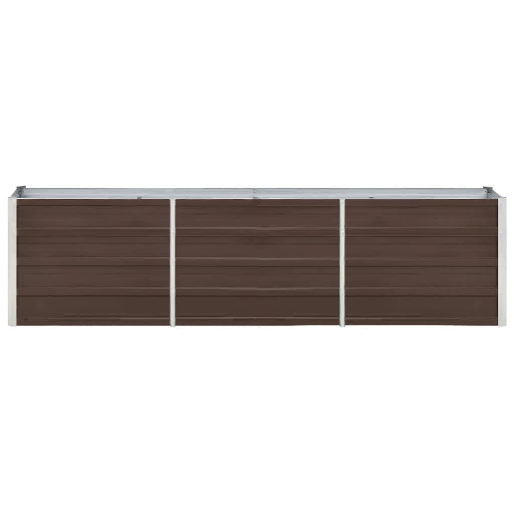 Høybed galvanisert stål 240x40x45 cm brun