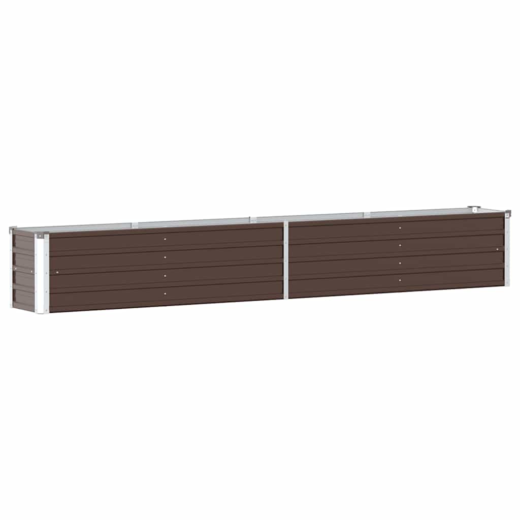 Høybed galvanisert stål 320x40x45 cm brun
