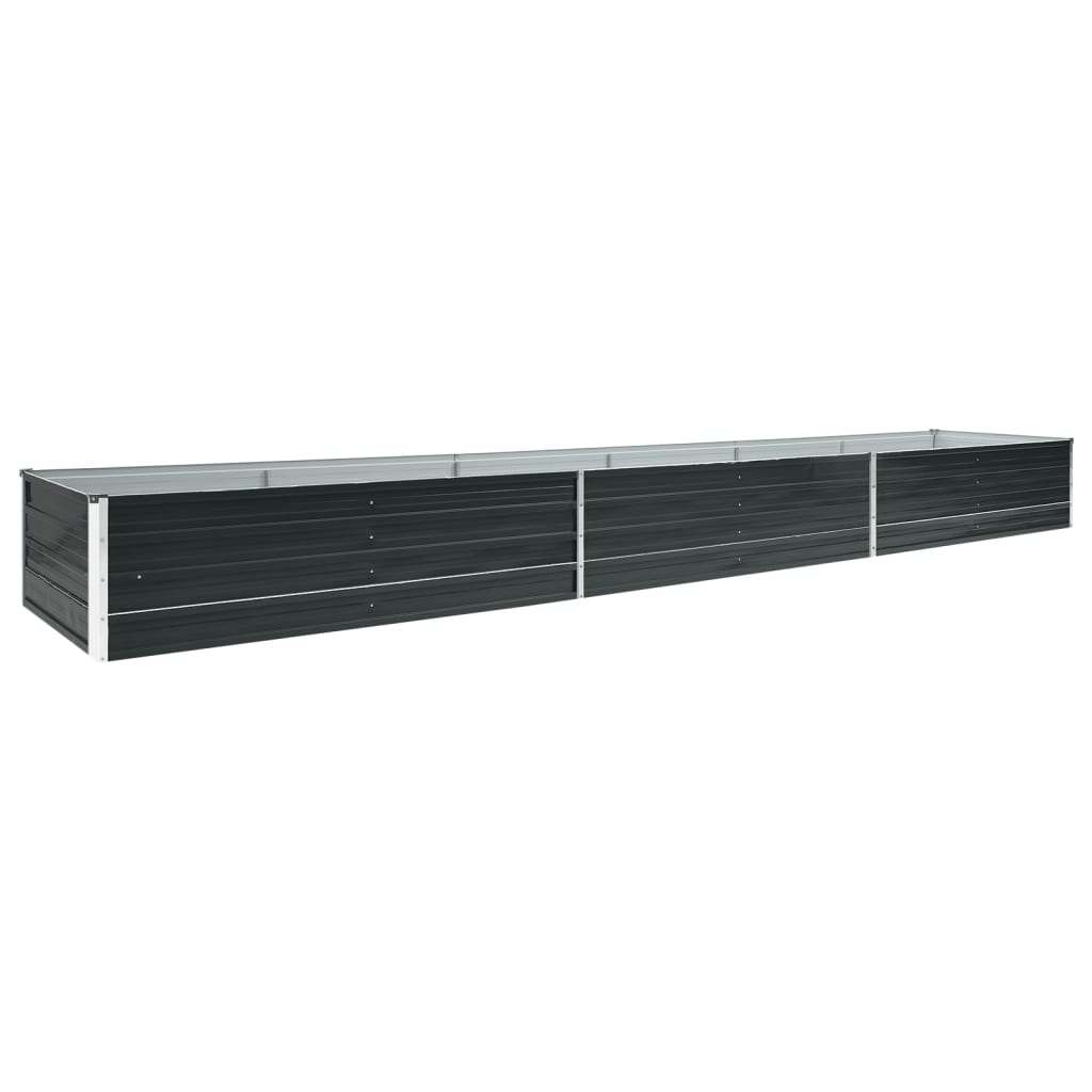 Høybed galvanisert stål 480x80x45 cm antrasitt