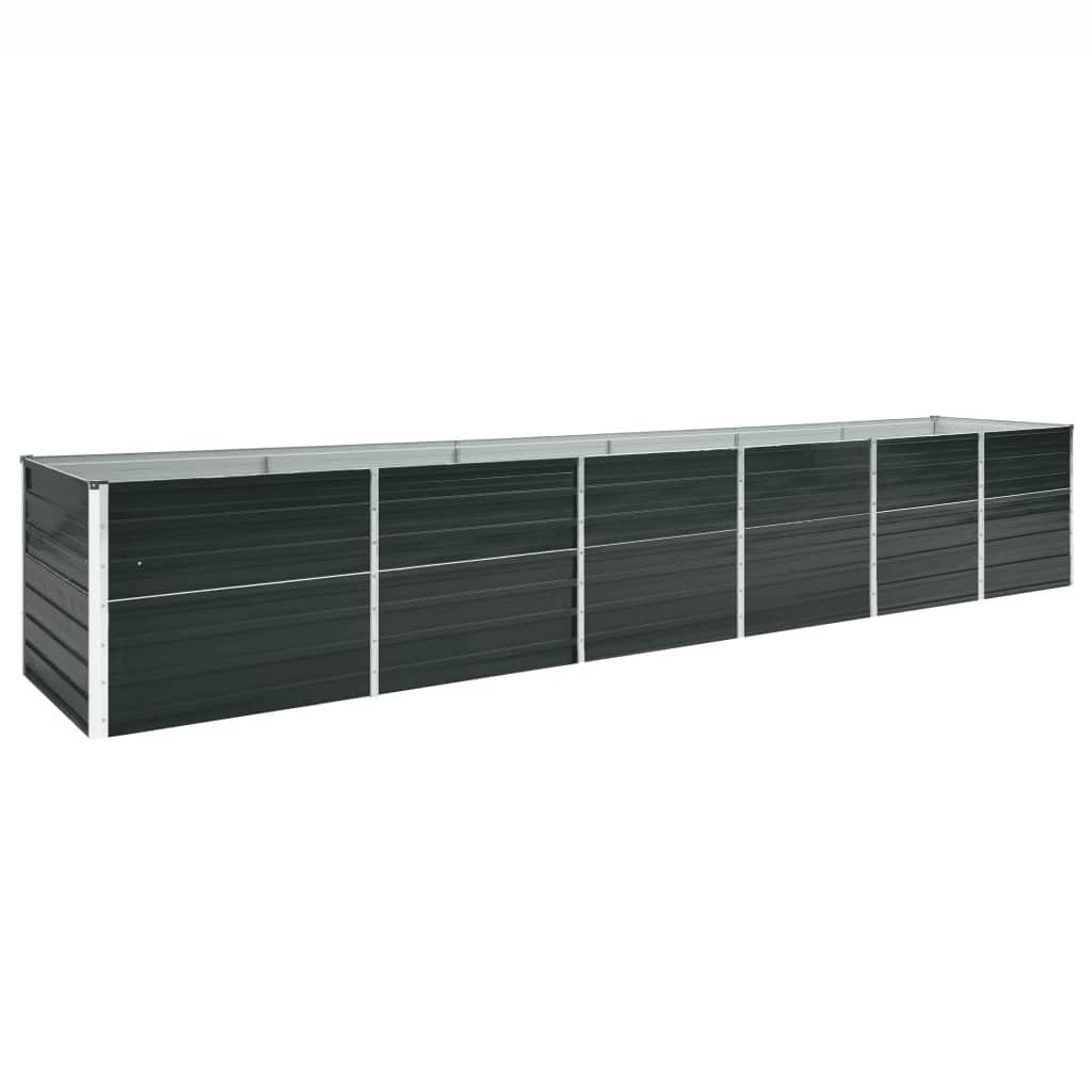 Høybed galvanisert stål 480x80x77 cm antrasitt