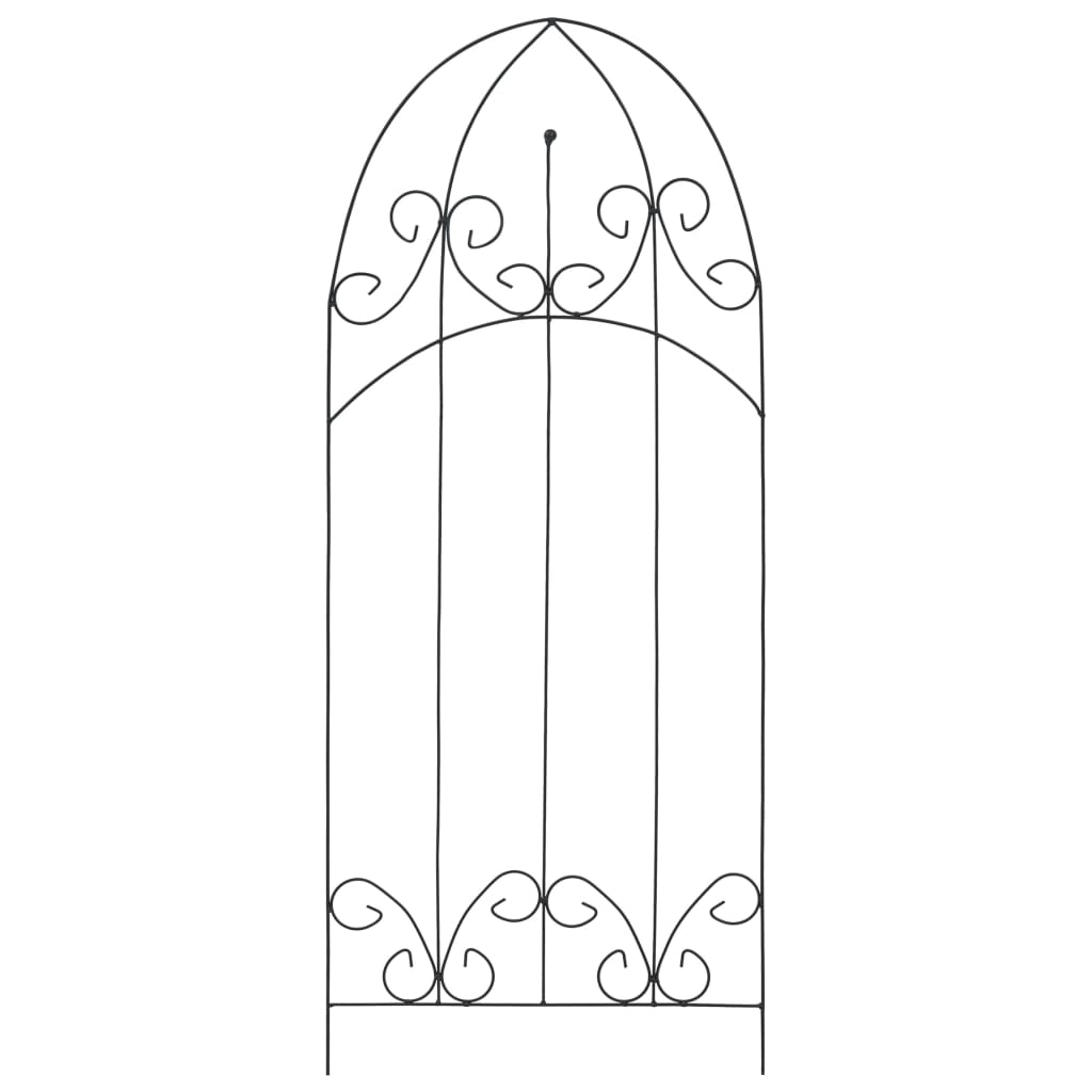 Planteklatrestativ 3 stk svart 40x100 cm jern