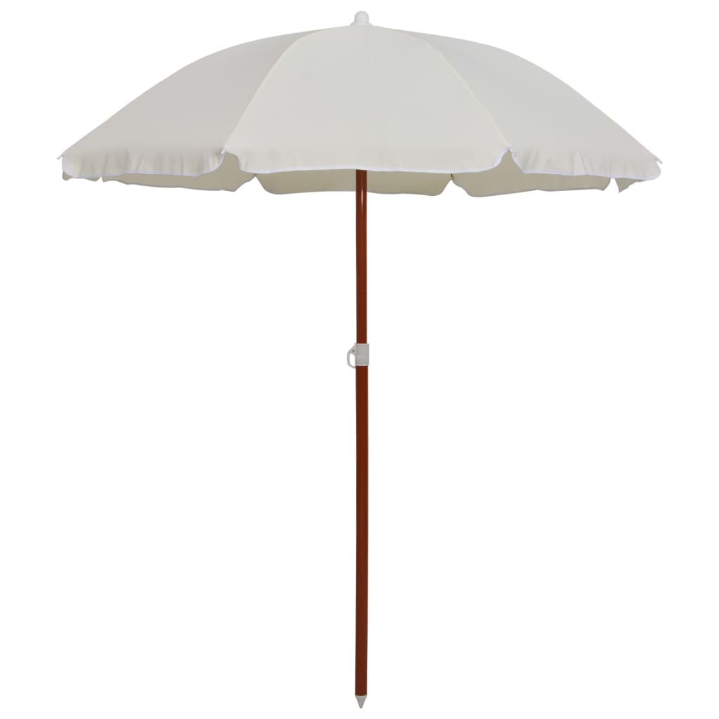 Hageparasoll med stålstang 180 cm sand