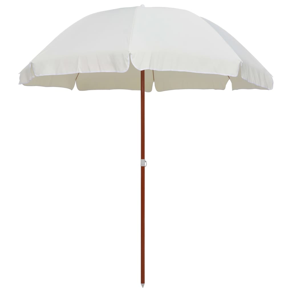 Hageparasoll med stålstang 240 cm sand