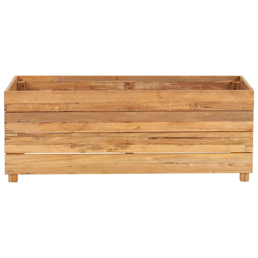 Høybed 100x40x38 cm resirkulert teak og stål